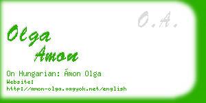 olga amon business card